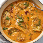 Tuscan Chicken in a tomato based sauce with baby spinach and sundried tomatoes.
